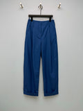 High-Waisted Cropped Trousers with Cuffed Hems