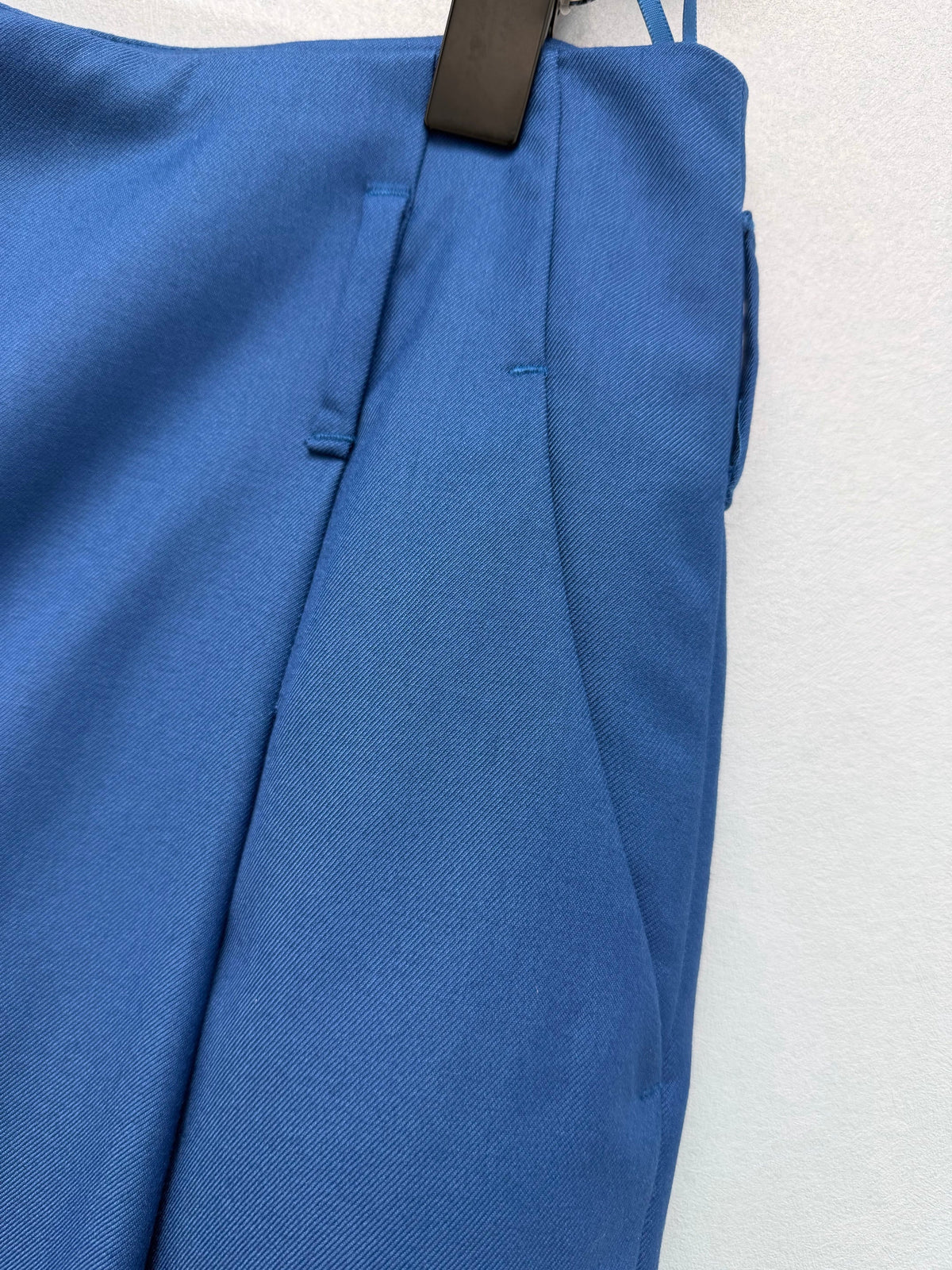 High-Waisted Cropped Trousers with Cuffed Hems