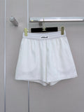 Elastic-waist shorts