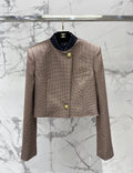 Beige Half-Zip Knit Top
