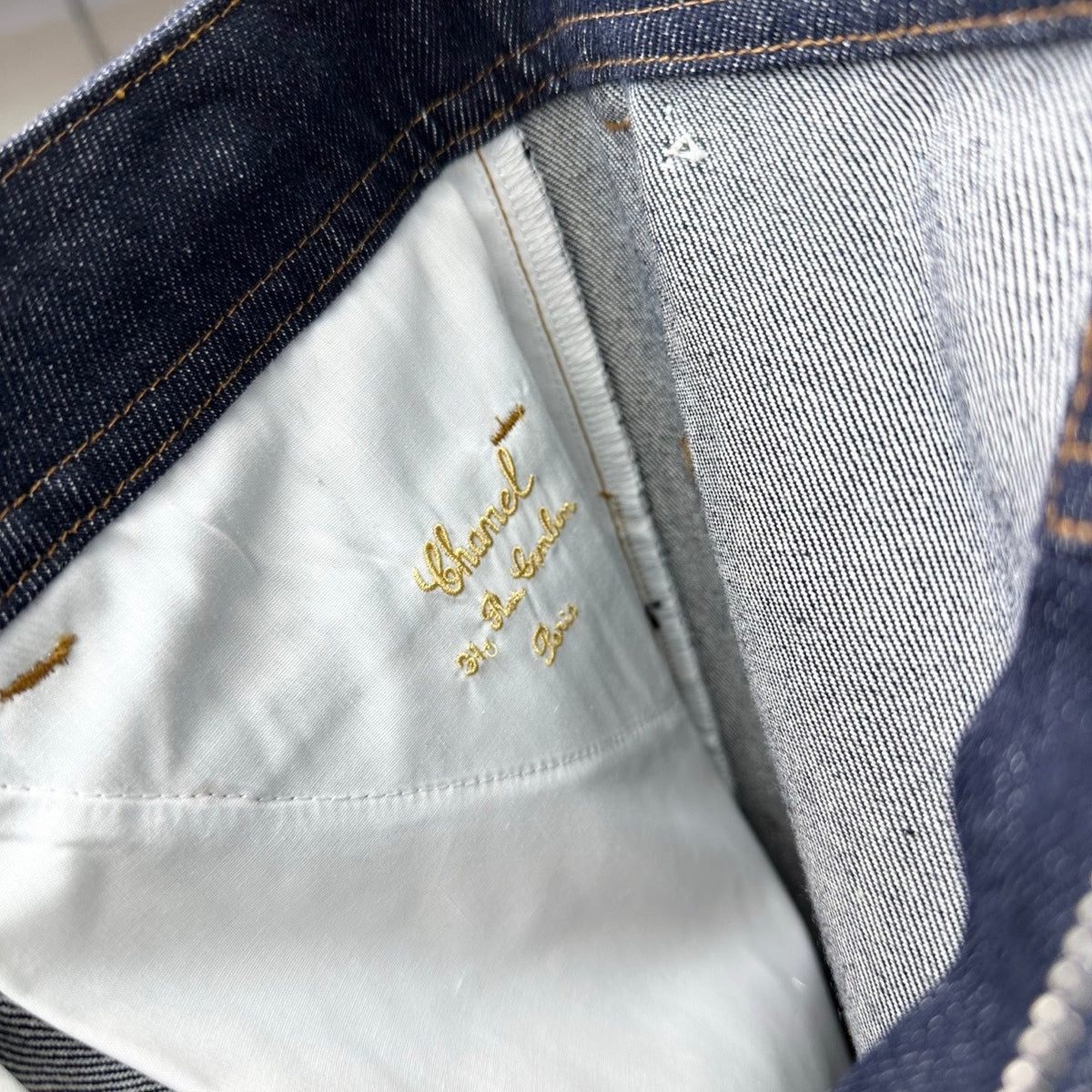 Embroidered Straight-Leg Denim Trousers