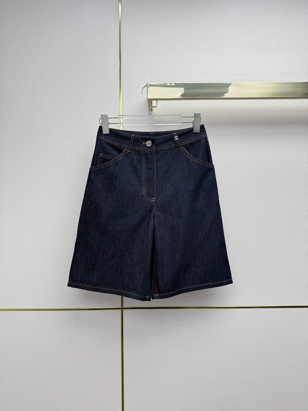 Embroidered Straight-Leg Denim Trousers