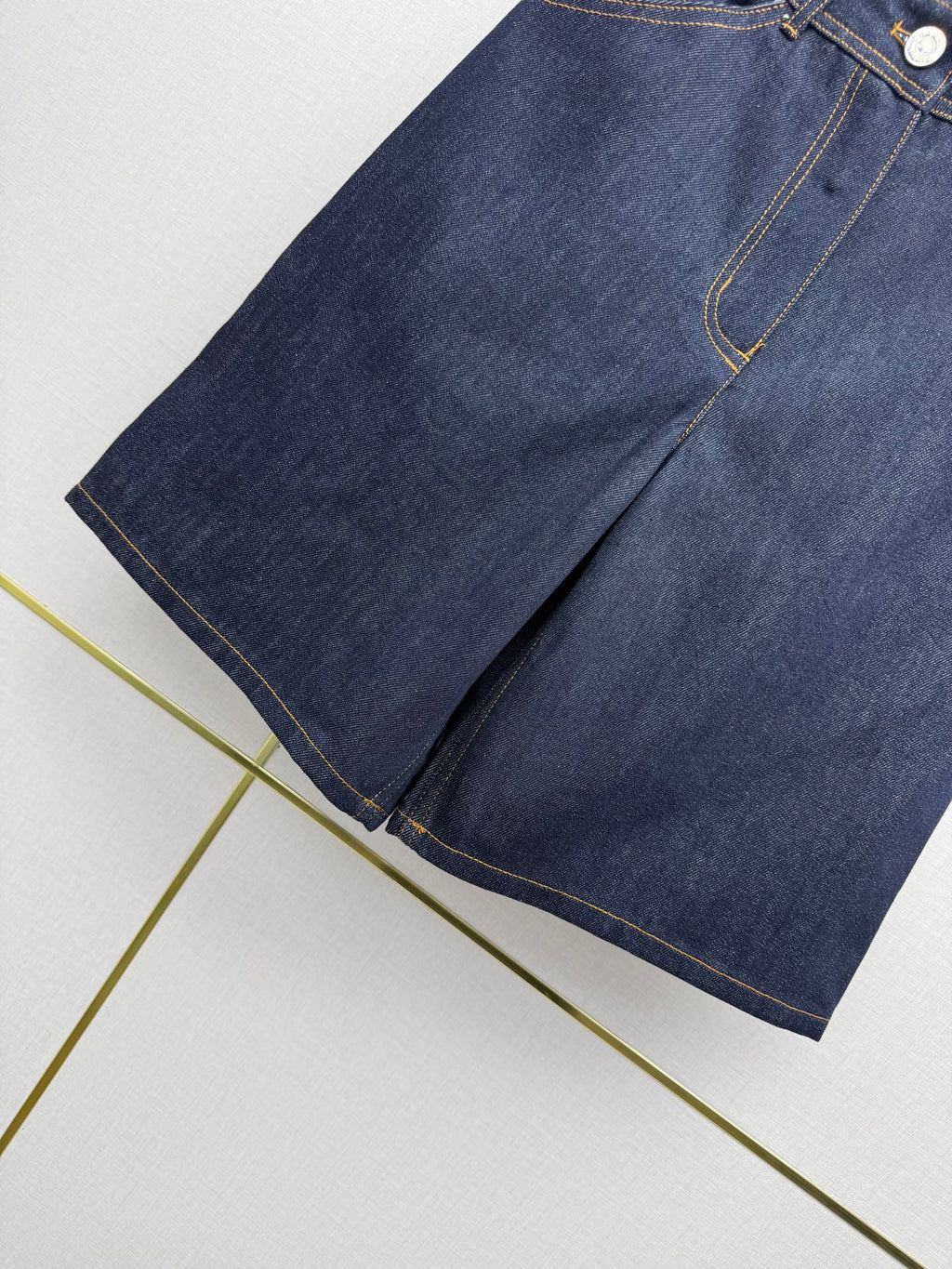 Embroidered Straight-Leg Denim Trousers