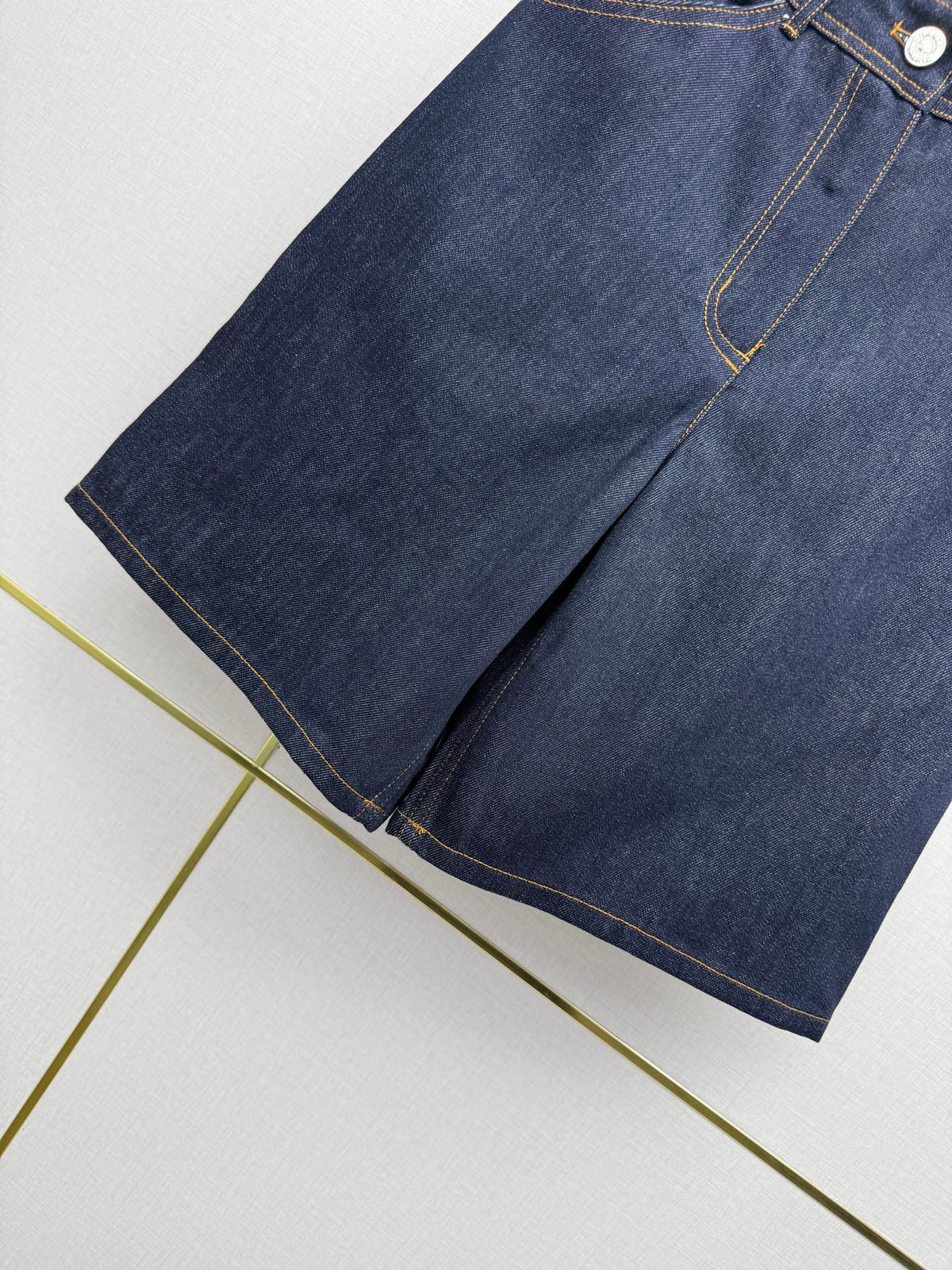 Embroidered Straight-Leg Denim Trousers