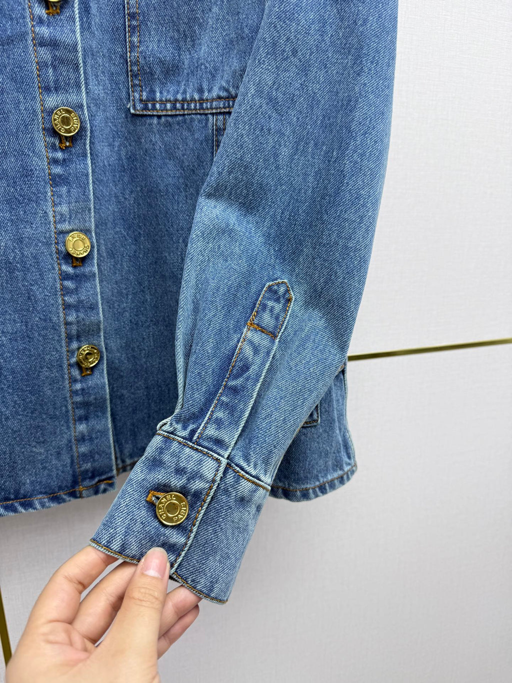 Embroidered Straight-Leg Denim Trousers