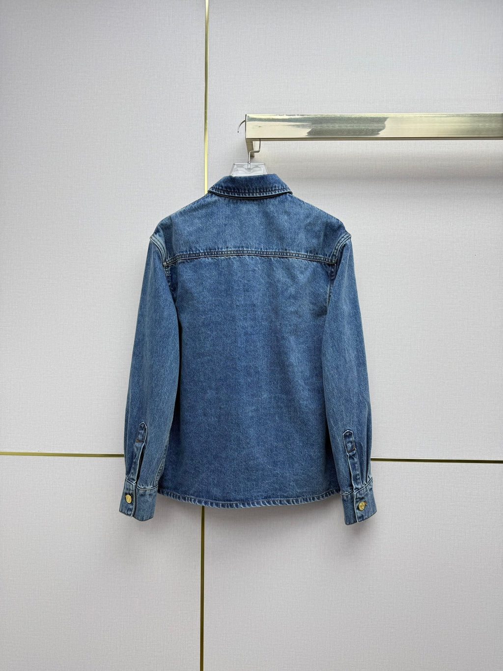 Embroidered Straight-Leg Denim Trousers