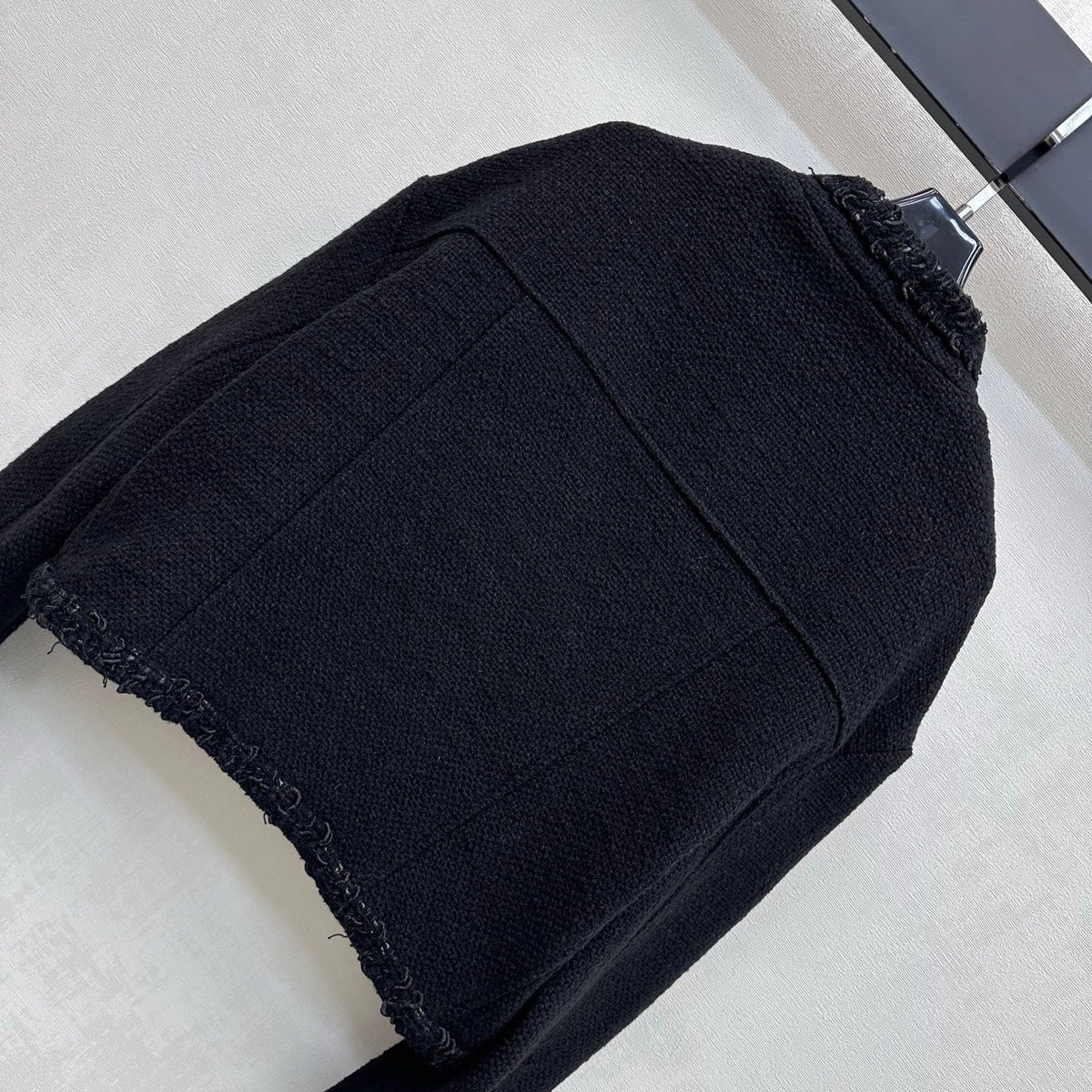 Bound-Edge Crew-Neck Tweed Jacket