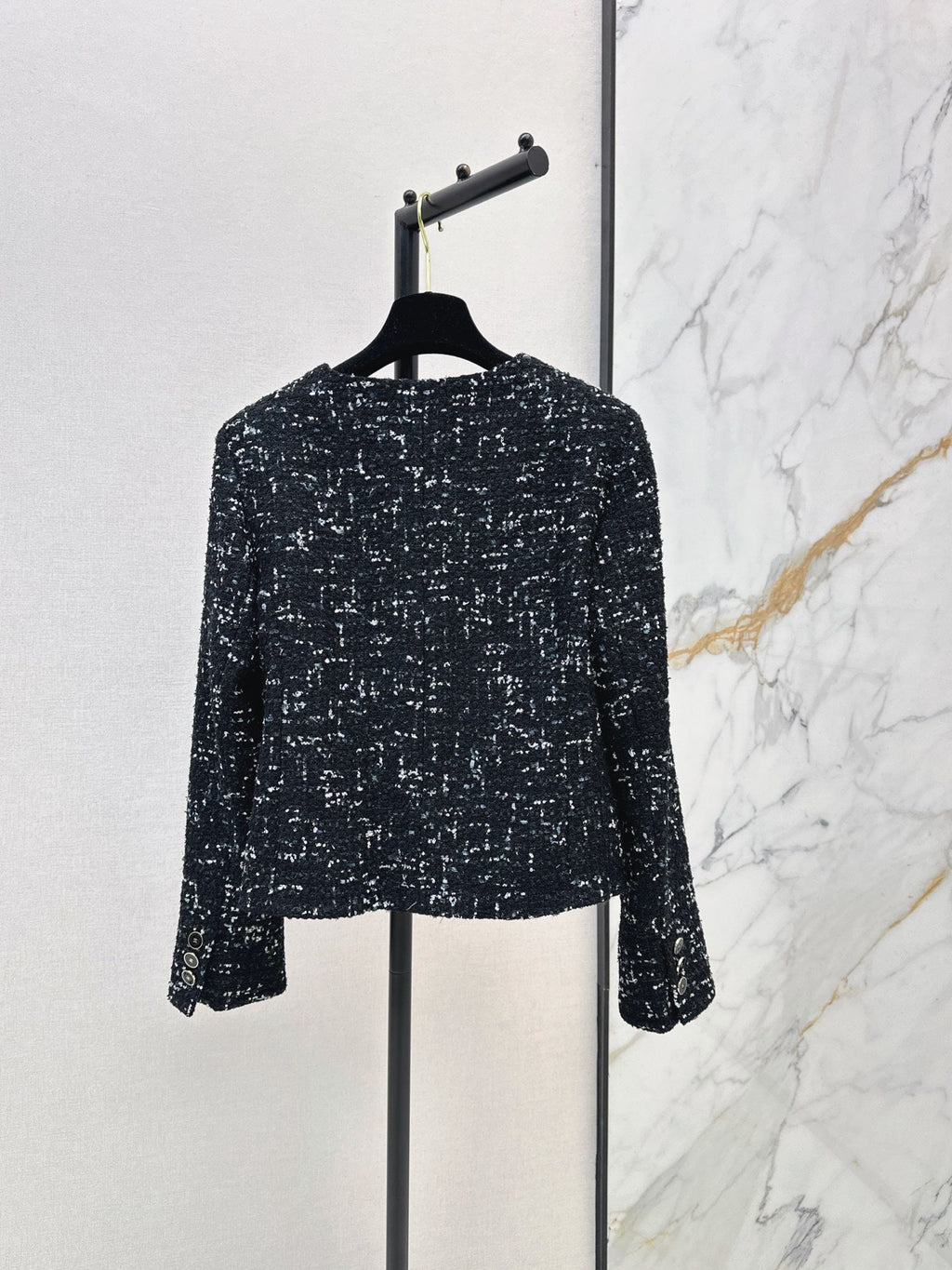 Frayed-Edge Tweed Jacket