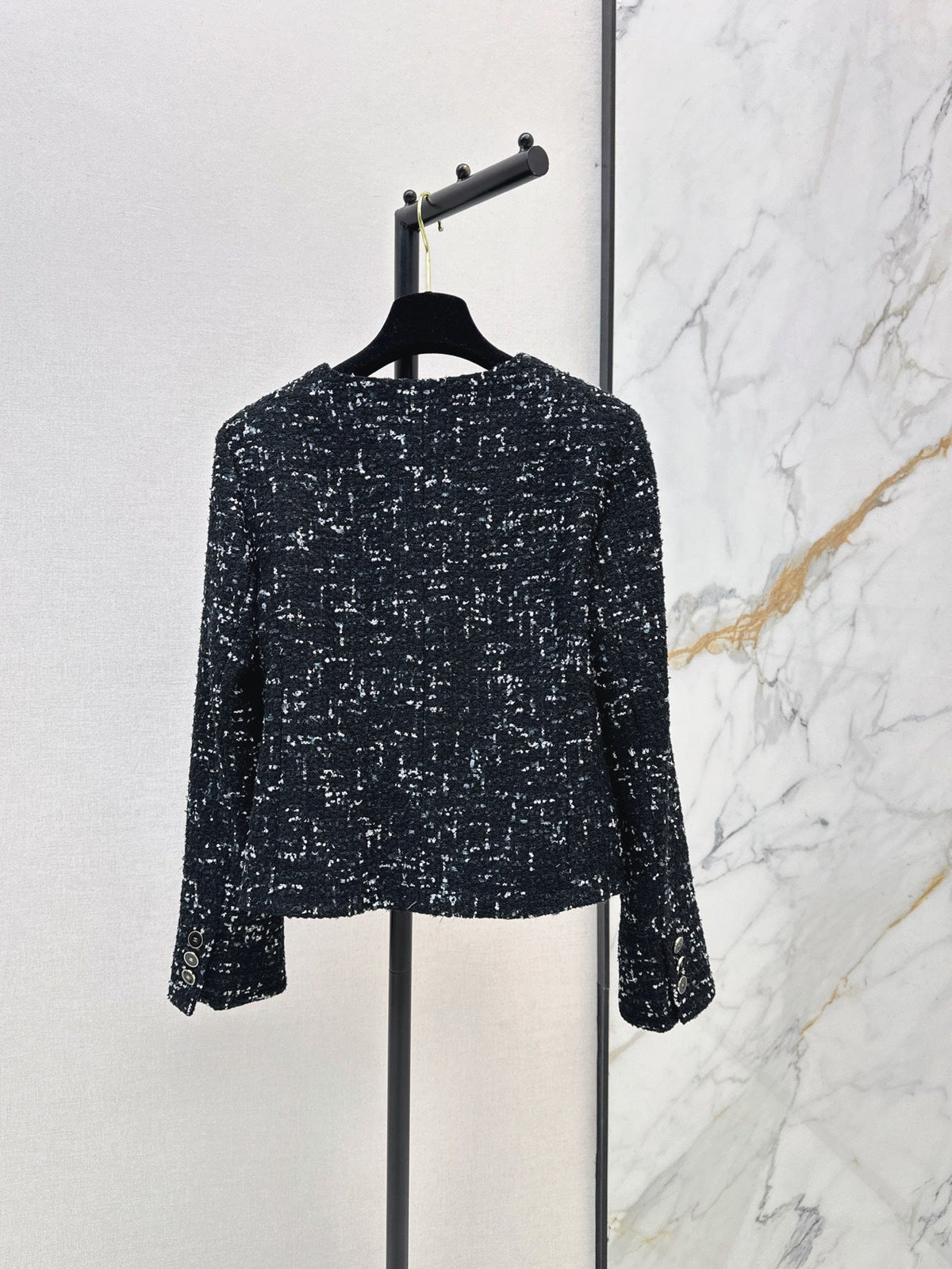 Frayed-Edge Tweed Jacket