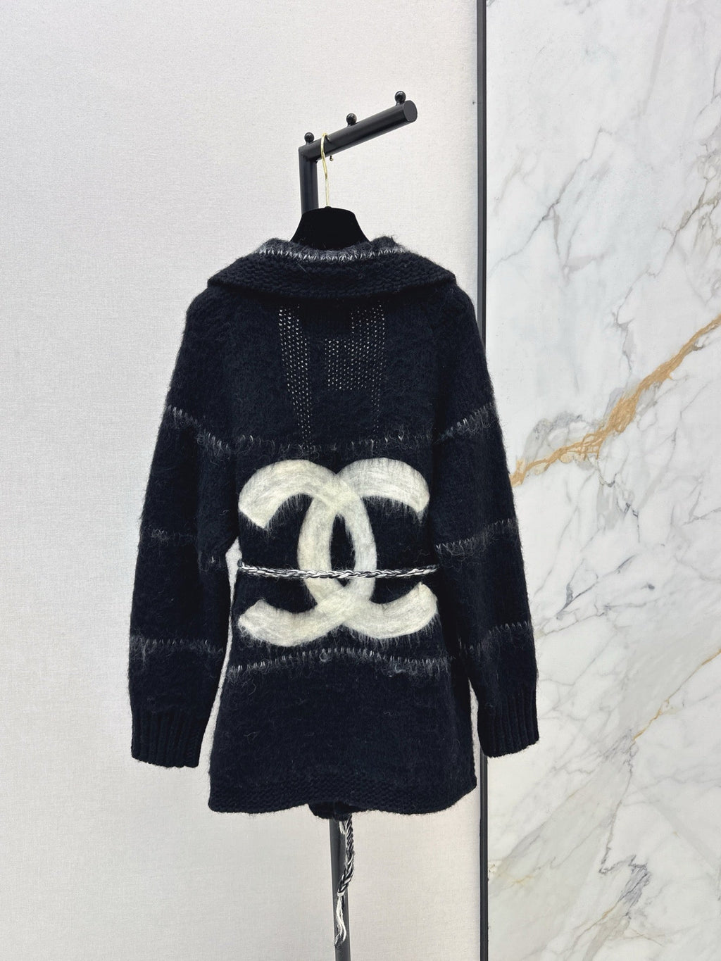Belted Mohair Cardigan