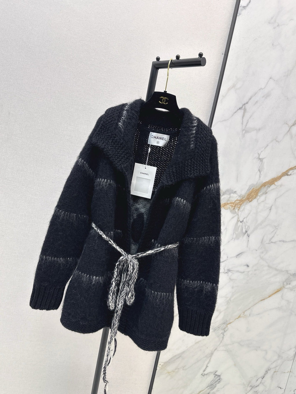 Belted Mohair Cardigan