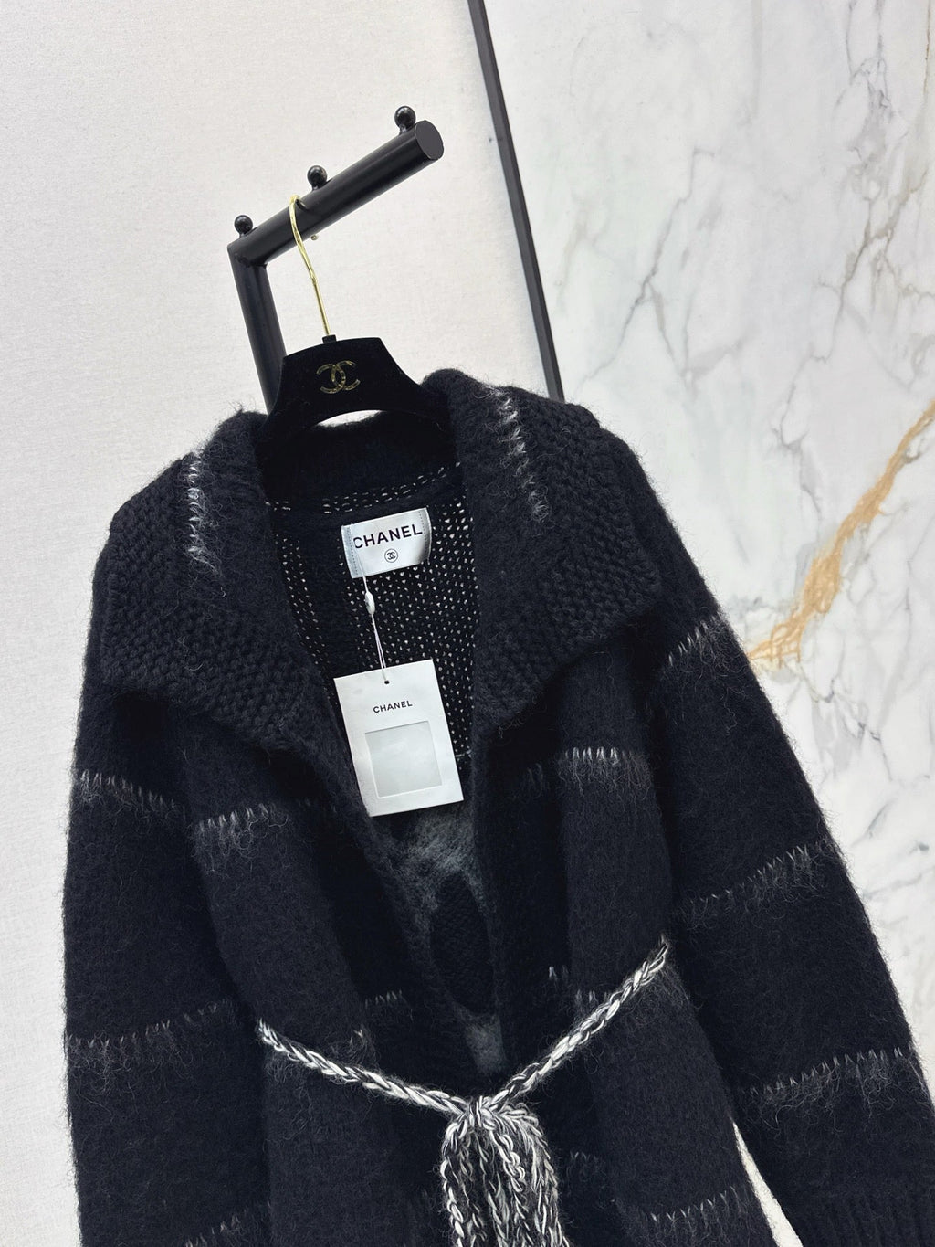 Belted Mohair Cardigan