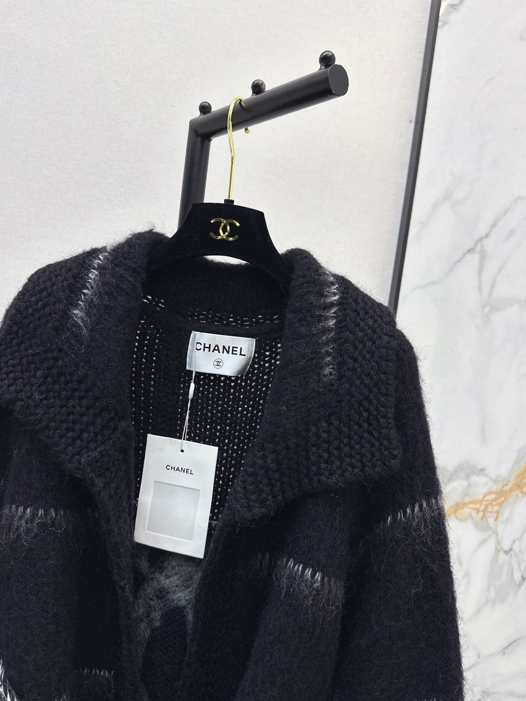 Belted Mohair Cardigan