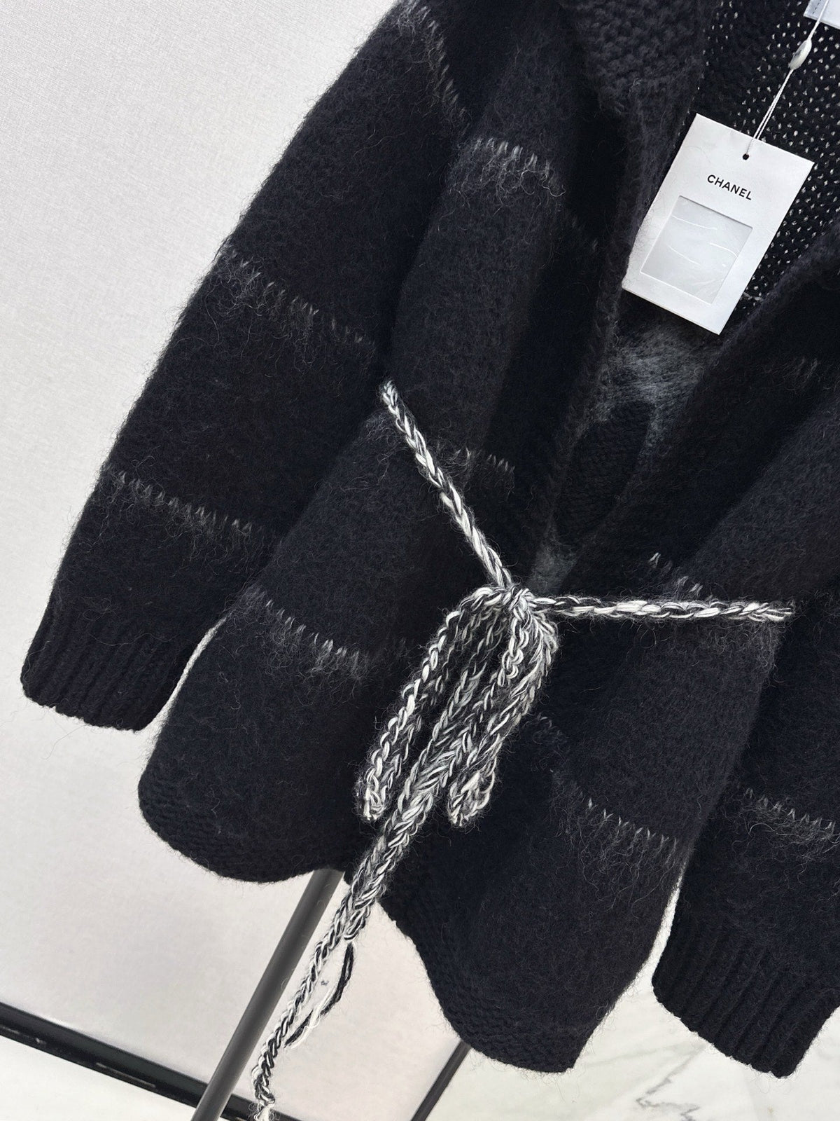Belted Mohair Cardigan