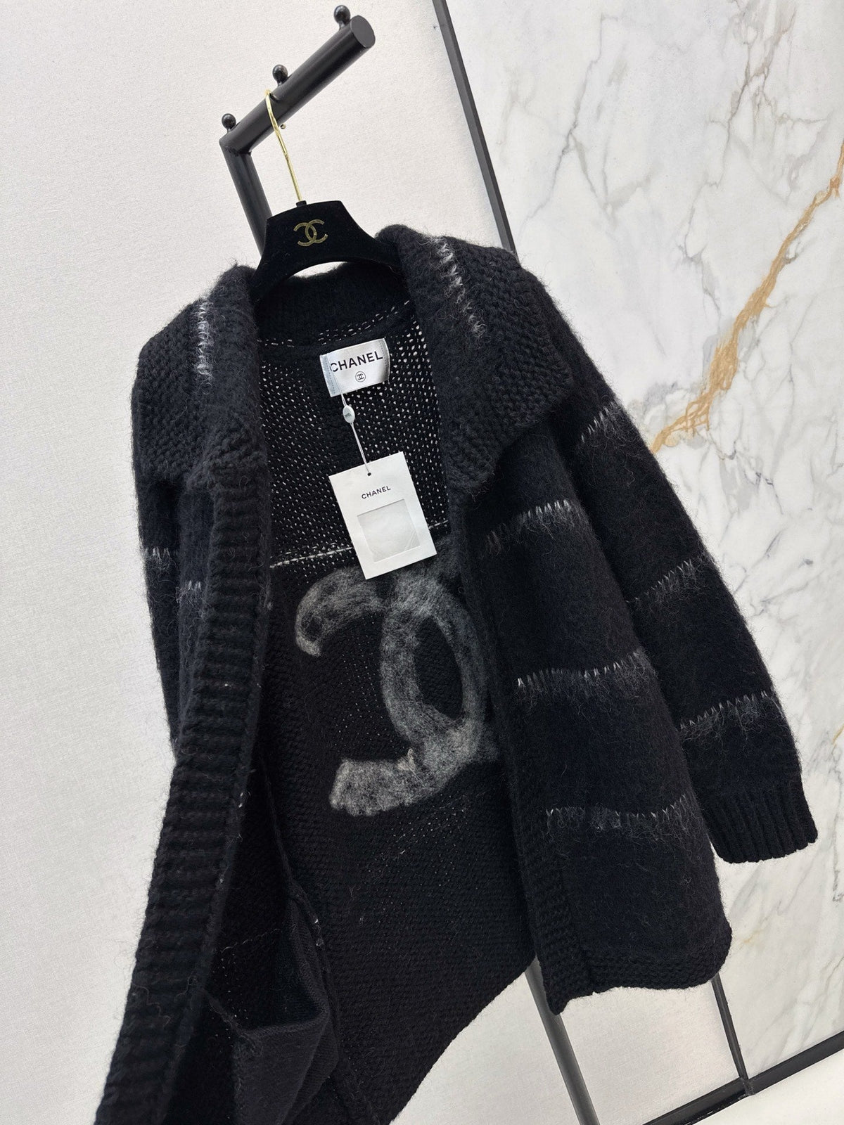 Belted Mohair Cardigan