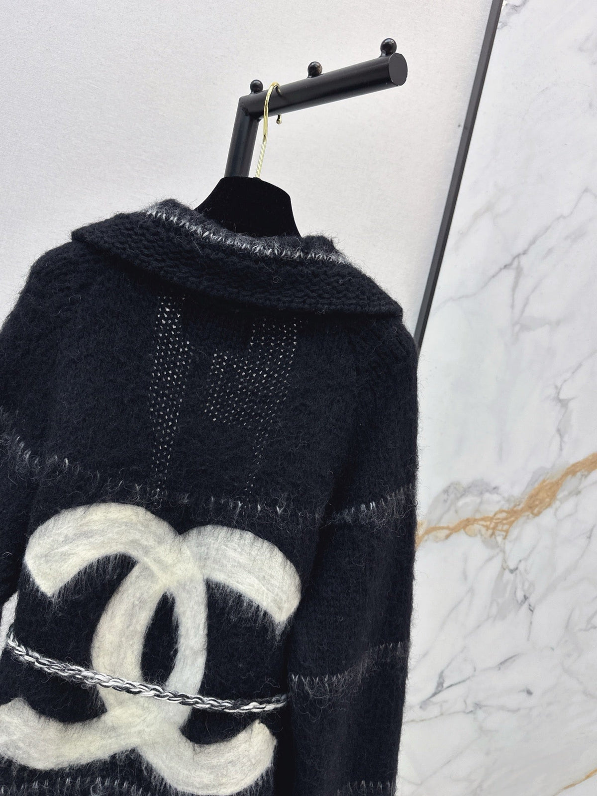 Belted Mohair Cardigan