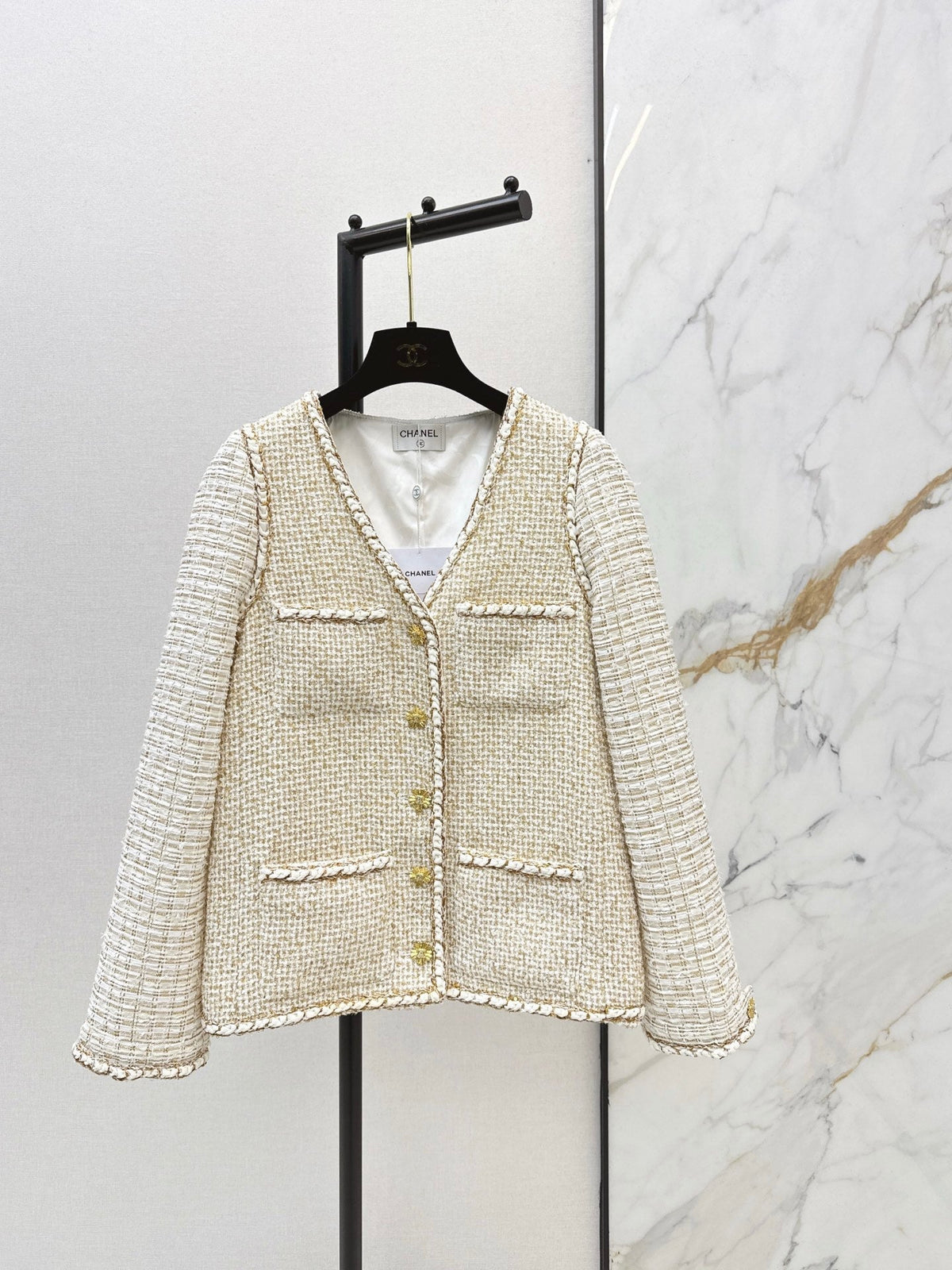 26Gilded Tweed Panel Jacket