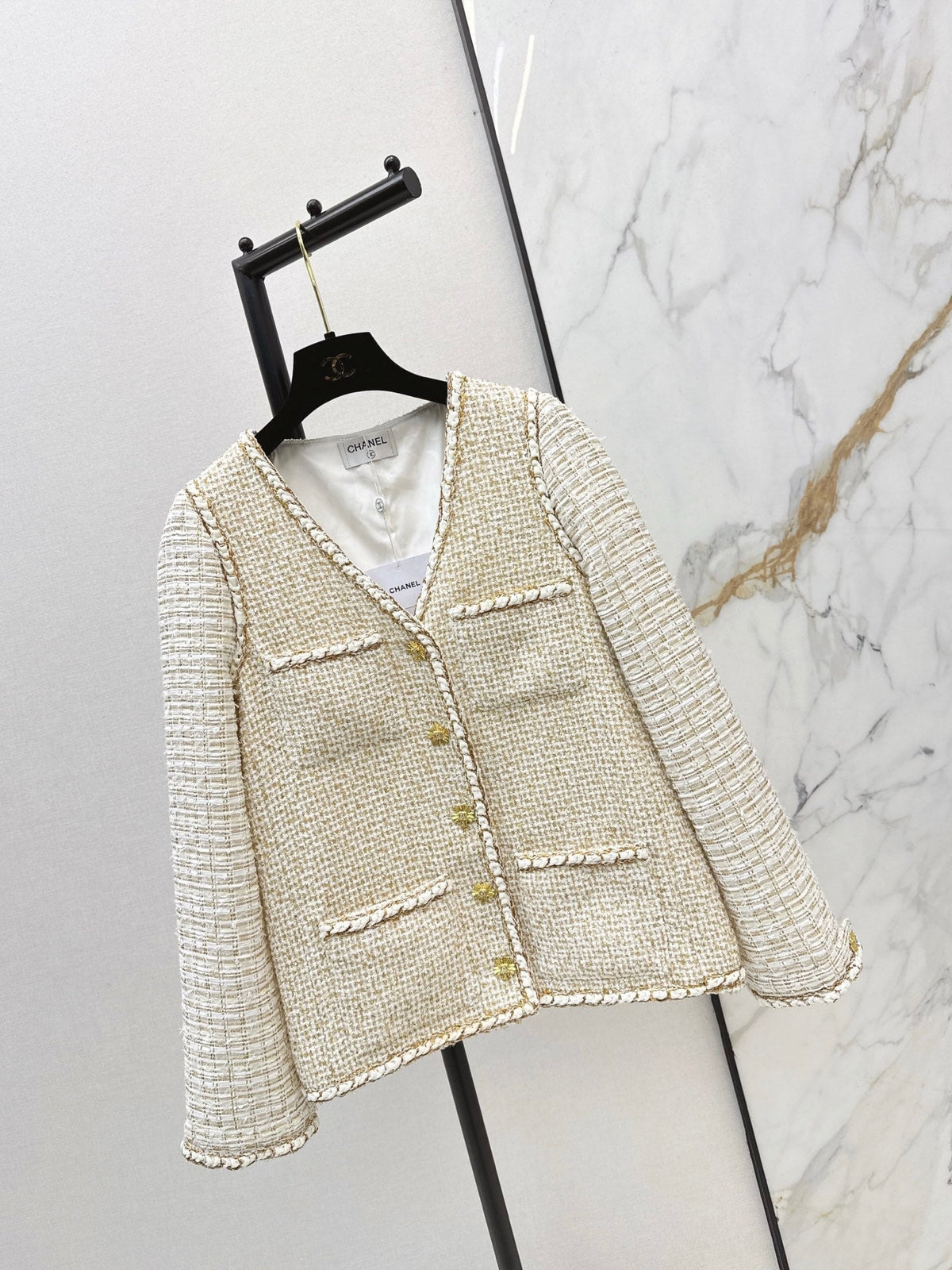26Gilded Tweed Panel Jacket