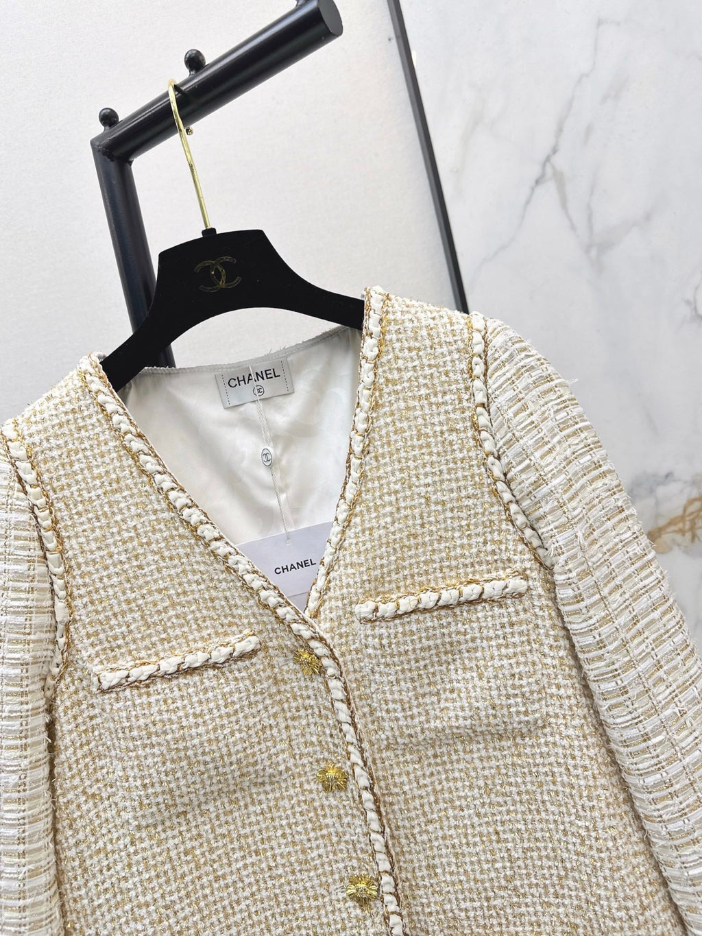 26Gilded Tweed Panel Jacket