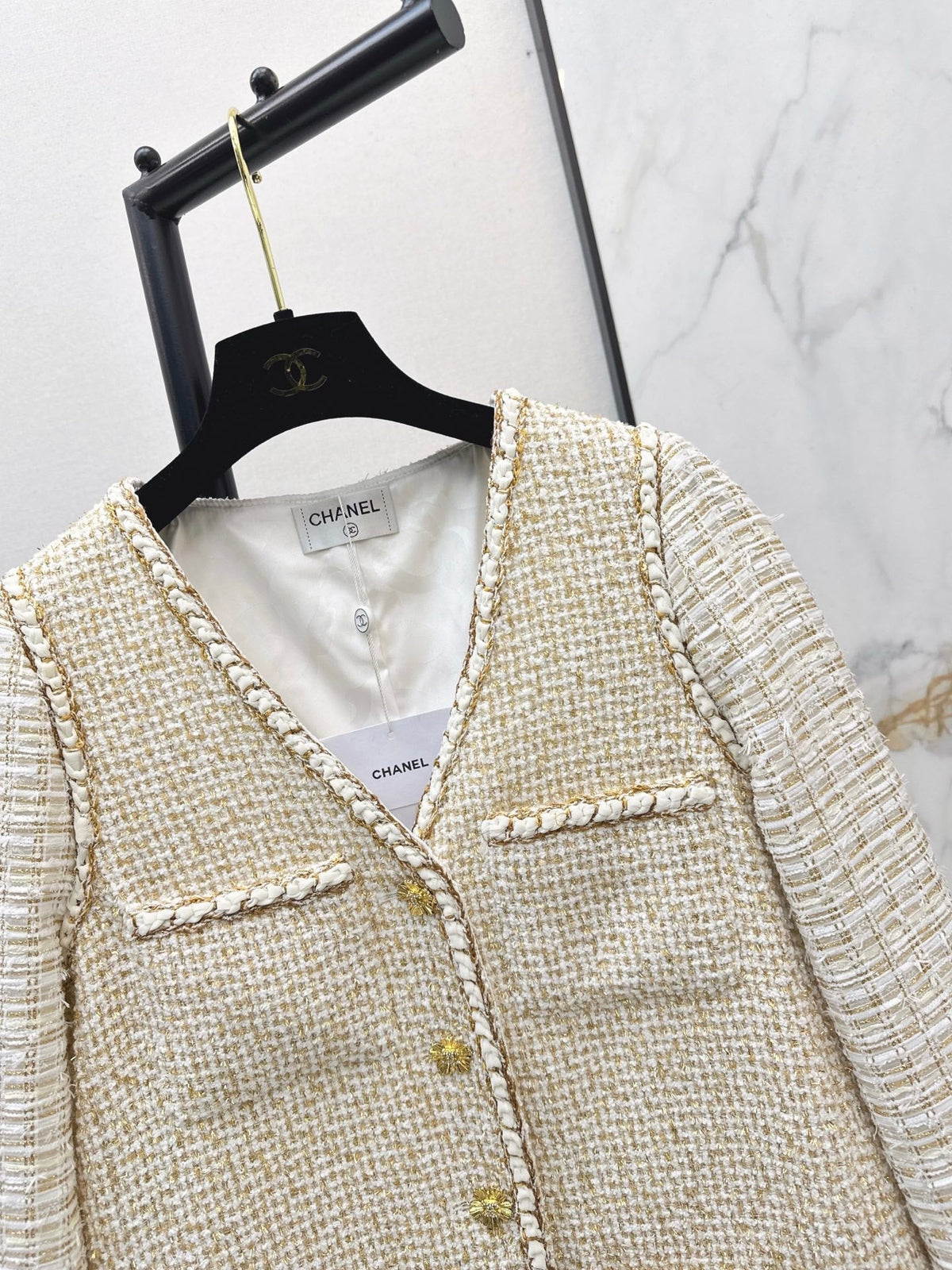 26Gilded Tweed Panel Jacket