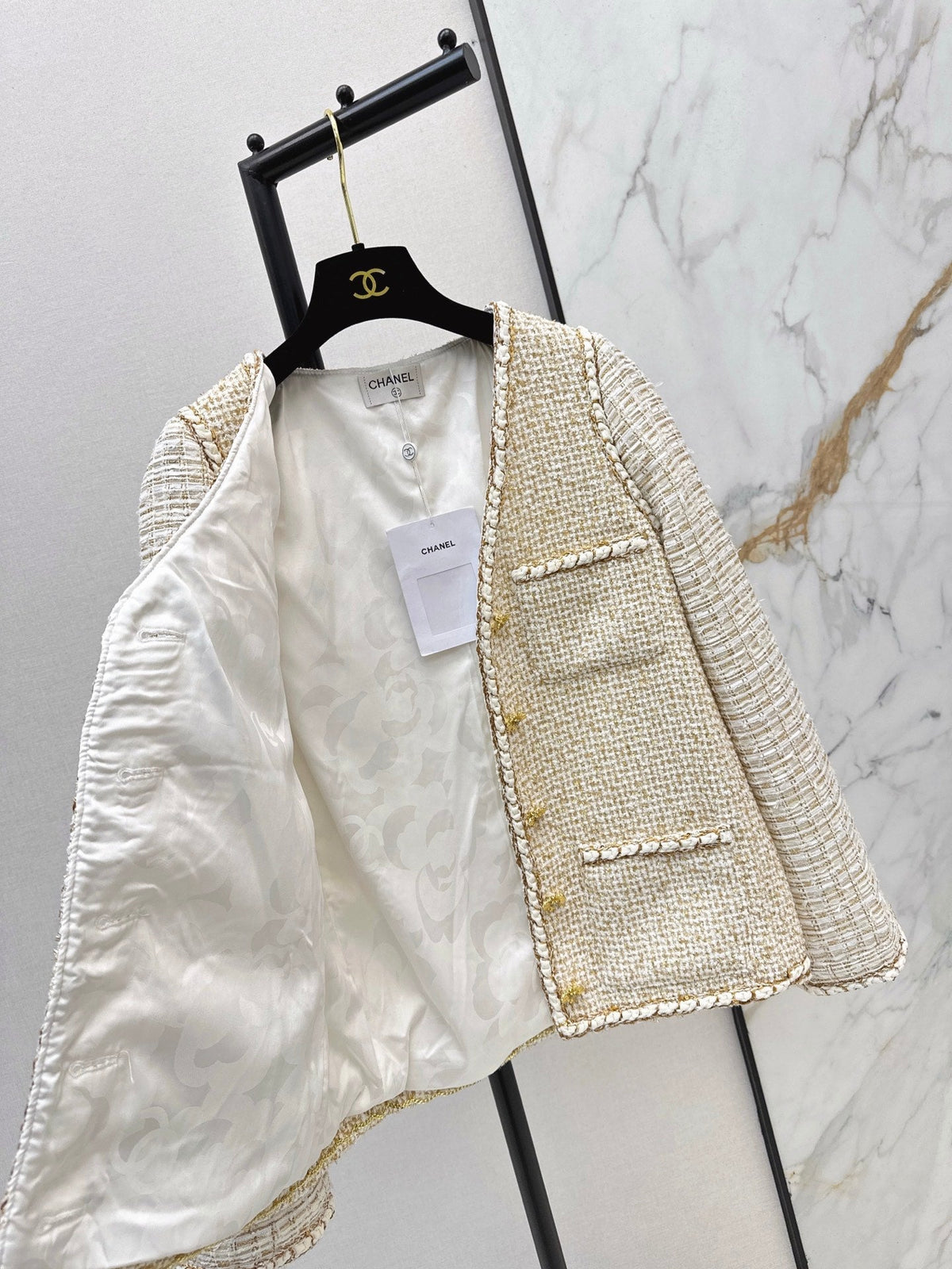 26Gilded Tweed Panel Jacket