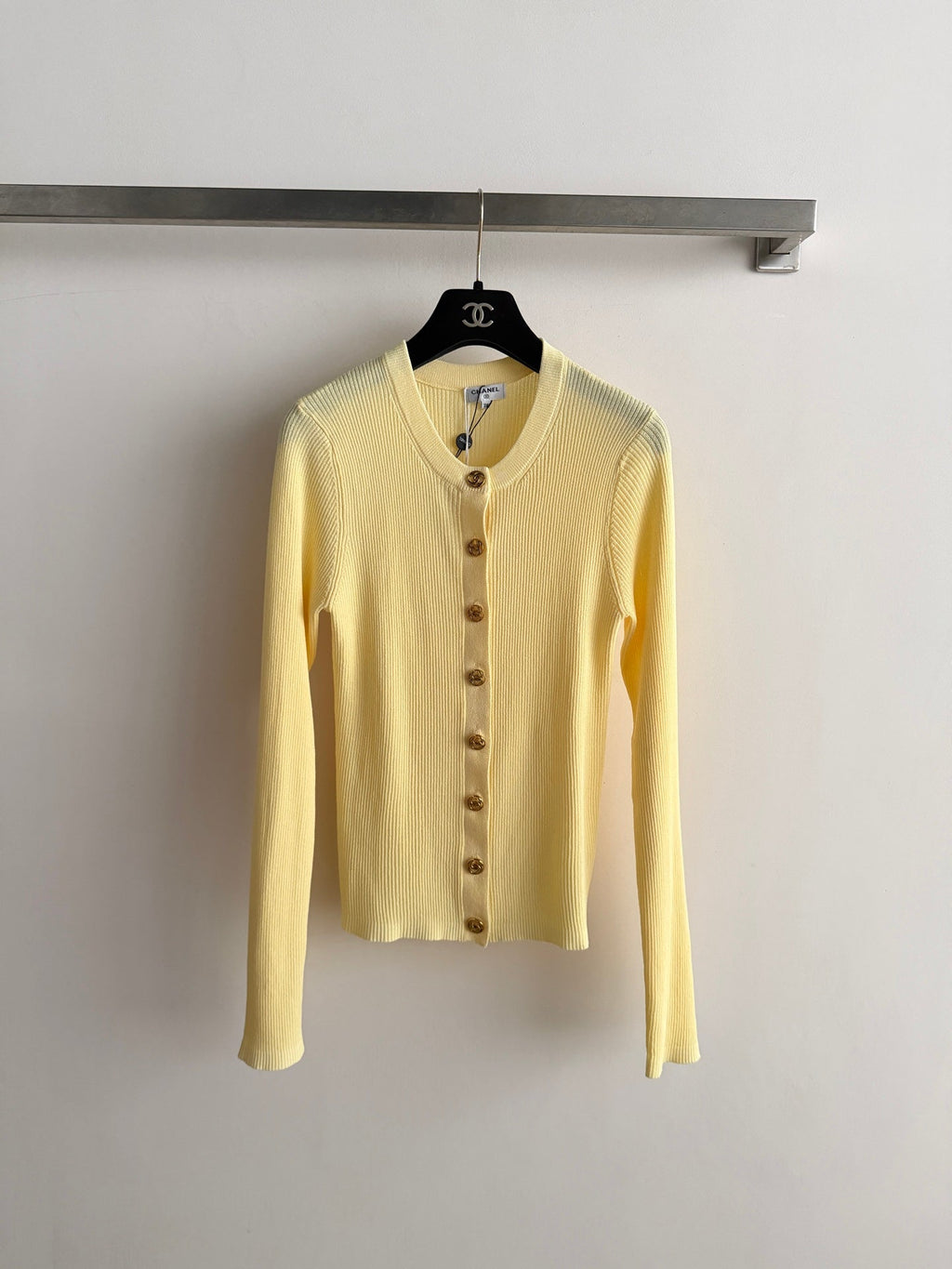 Vertical-Ribbed Knit Cardigan