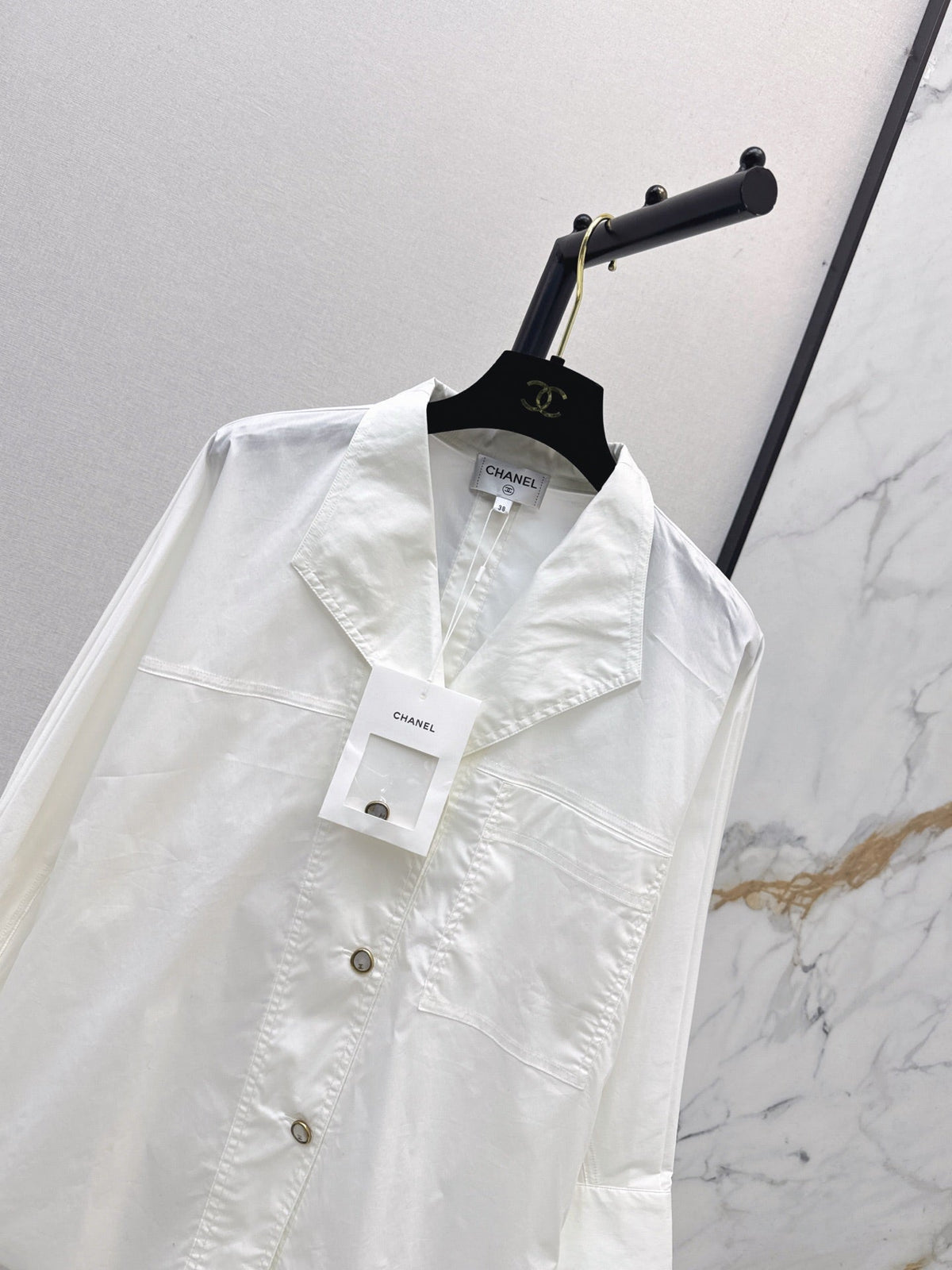 Long-Sleeve Collared Shirt