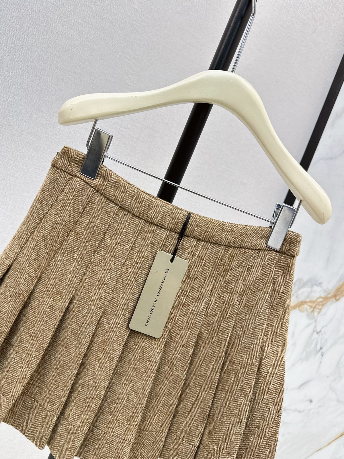 Ermanno Scervino/26 Latest Herringbone Pleated Skirt