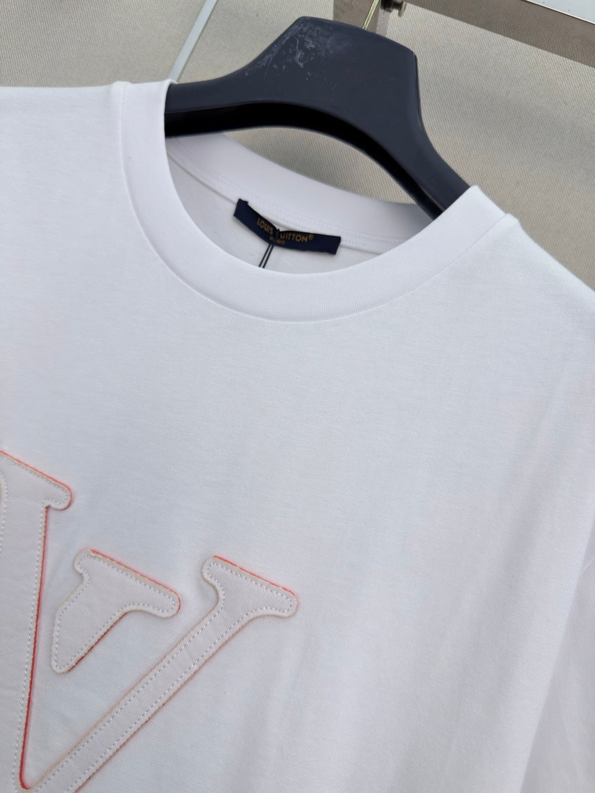 Letter-print crew-neck short-sleeve T-shirt