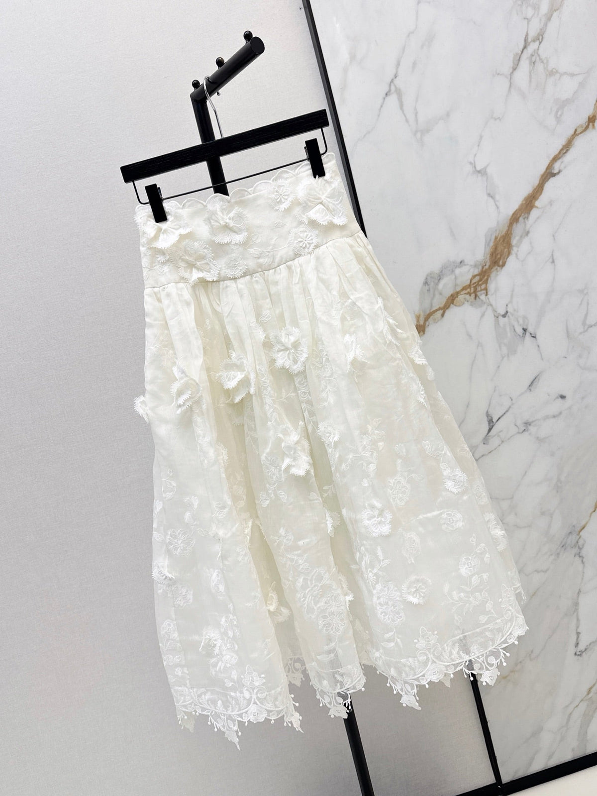 zimmermann/26ss 3D Floral Camisole + Skirt