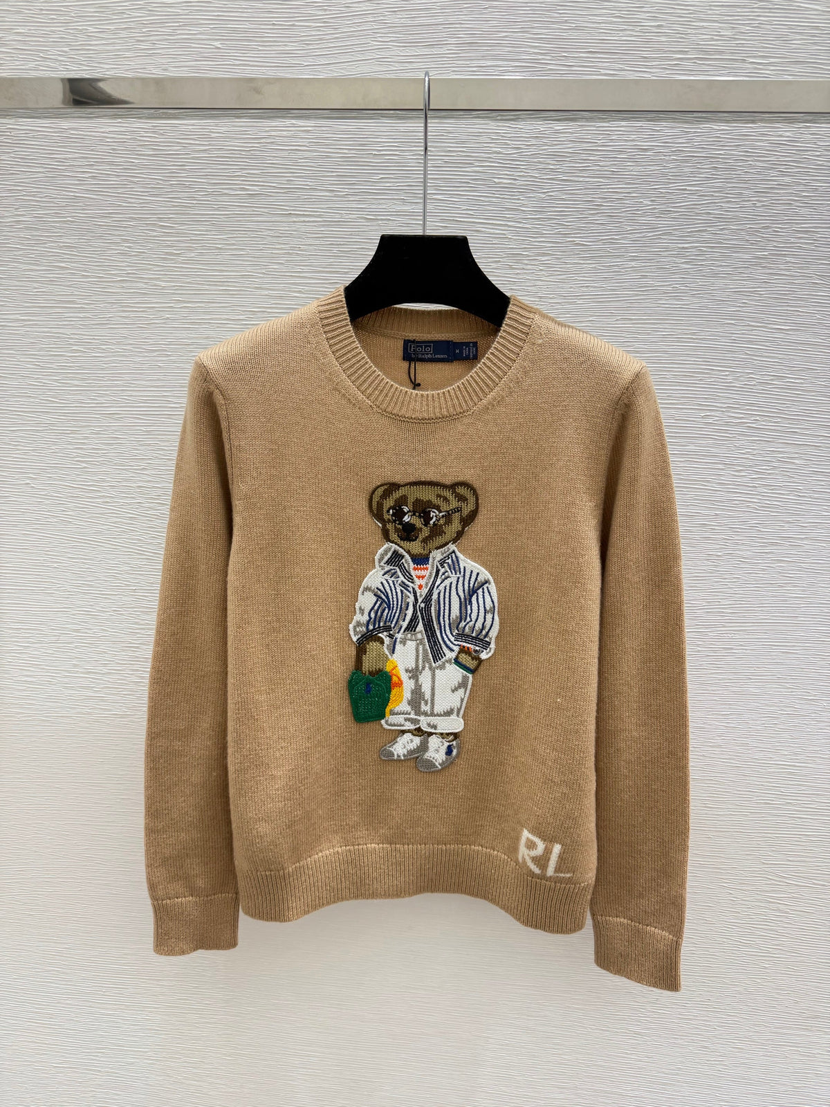 Ralph Lauren / 26 New Bear Embroidered Crew Neck Knit Sweater