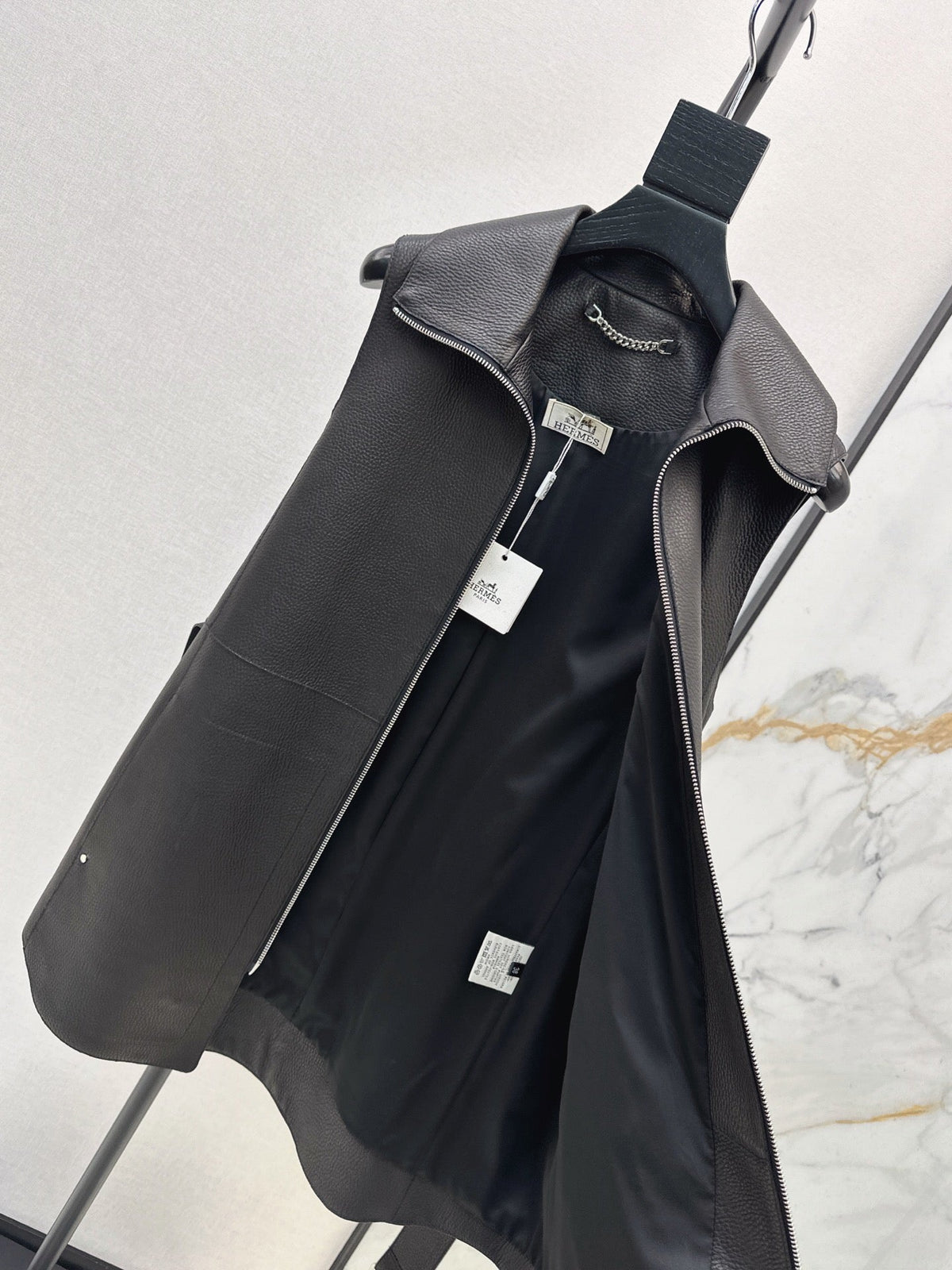 Hermès/26 Early Autumn Latest Genuine Leather Vest
