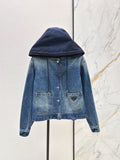 26 Early Fall New Hooded Denim Jacket