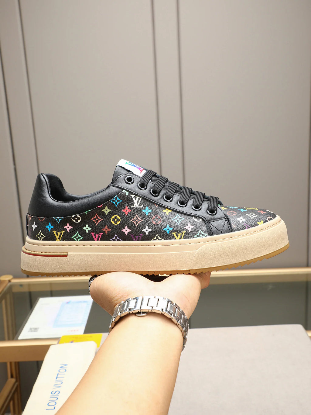 Top layer cowhide patchwork classic men's shoes