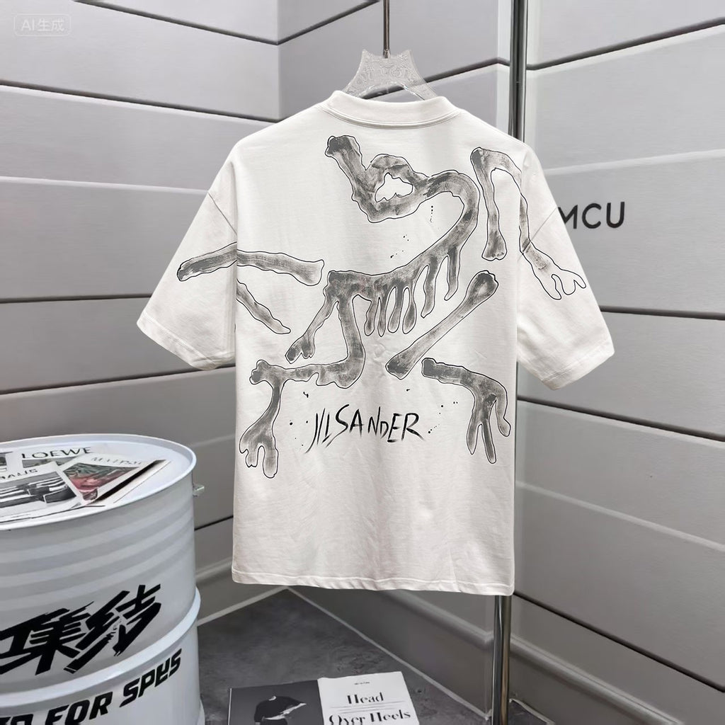 Loose hand drawn T-shirt -8