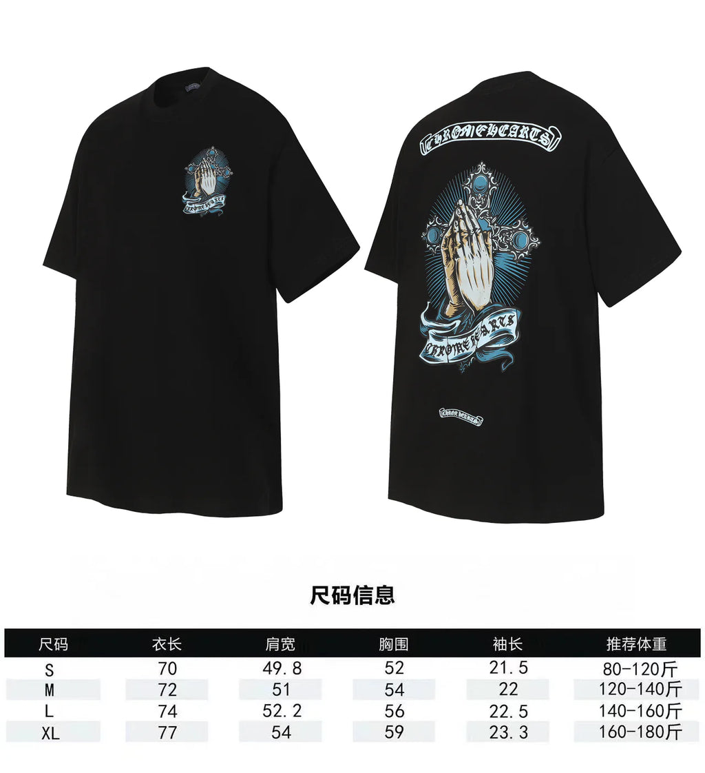 Letter printed short sleeved shirt