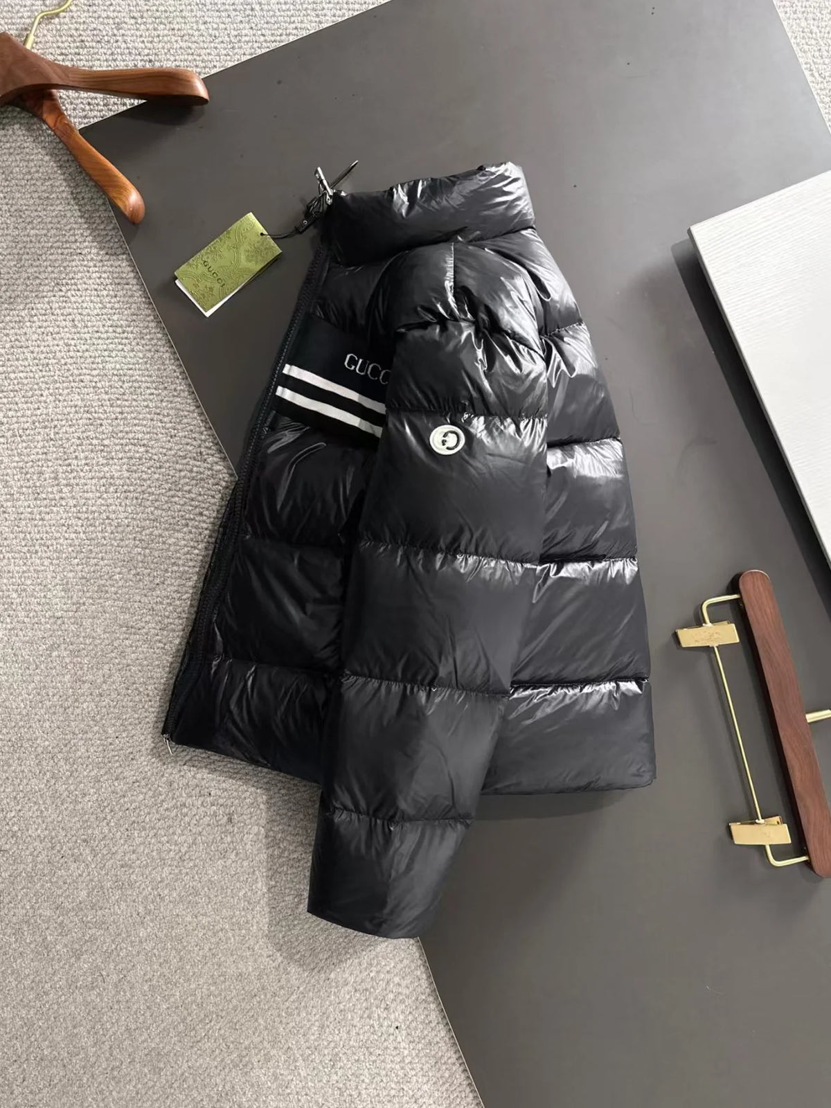 New standing collar woven down jacket