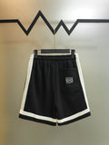 Knitted fabric embroidered shorts