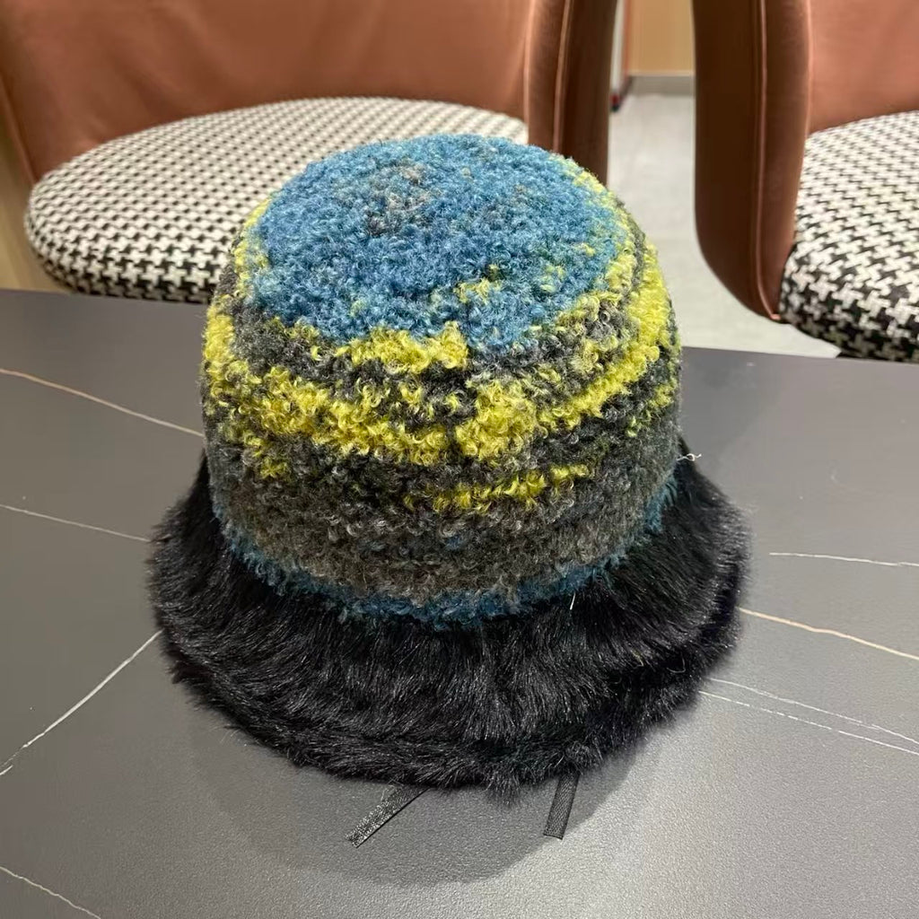 New Rainbow Knitted Basin Hat
