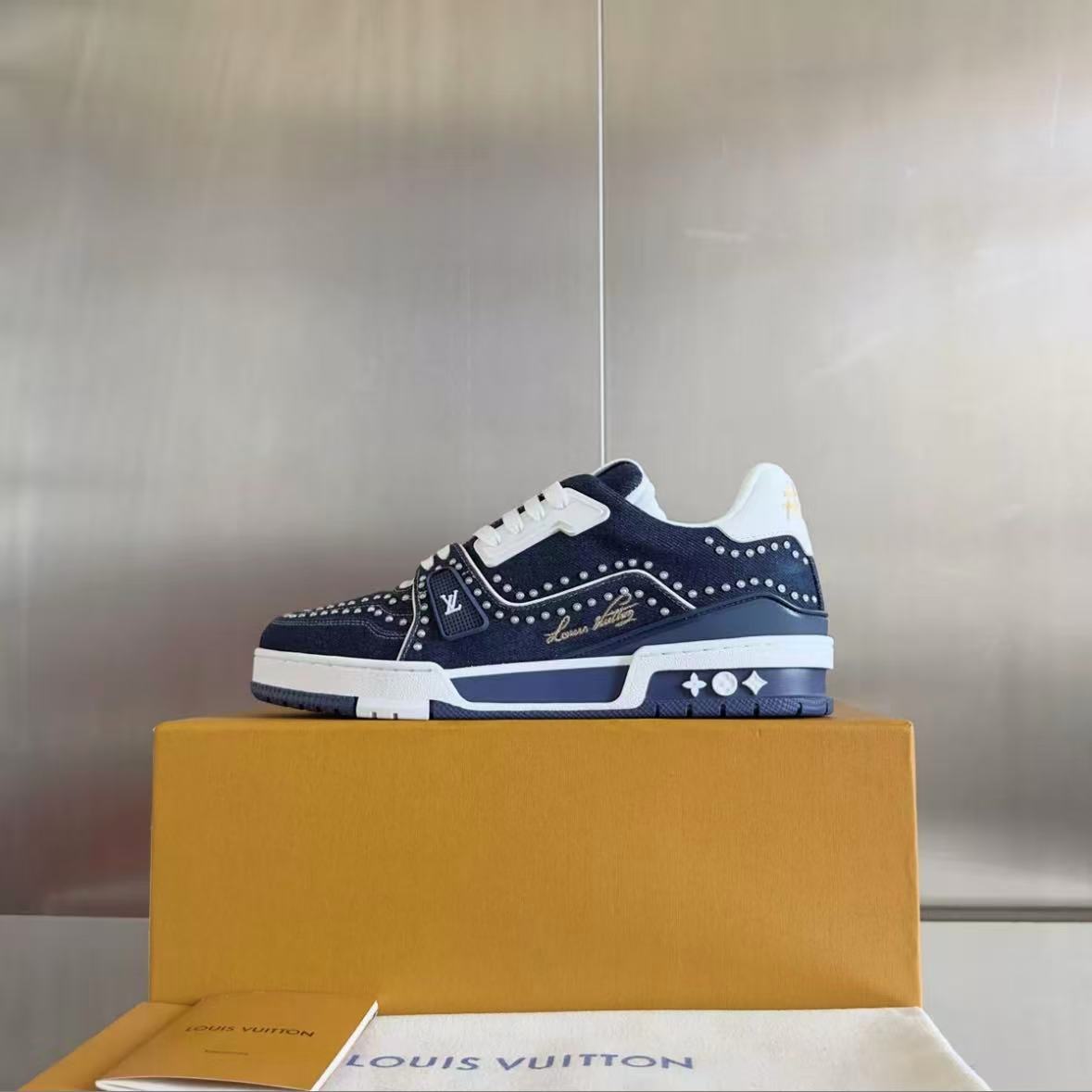Denim Blue Rivet Sneakers
