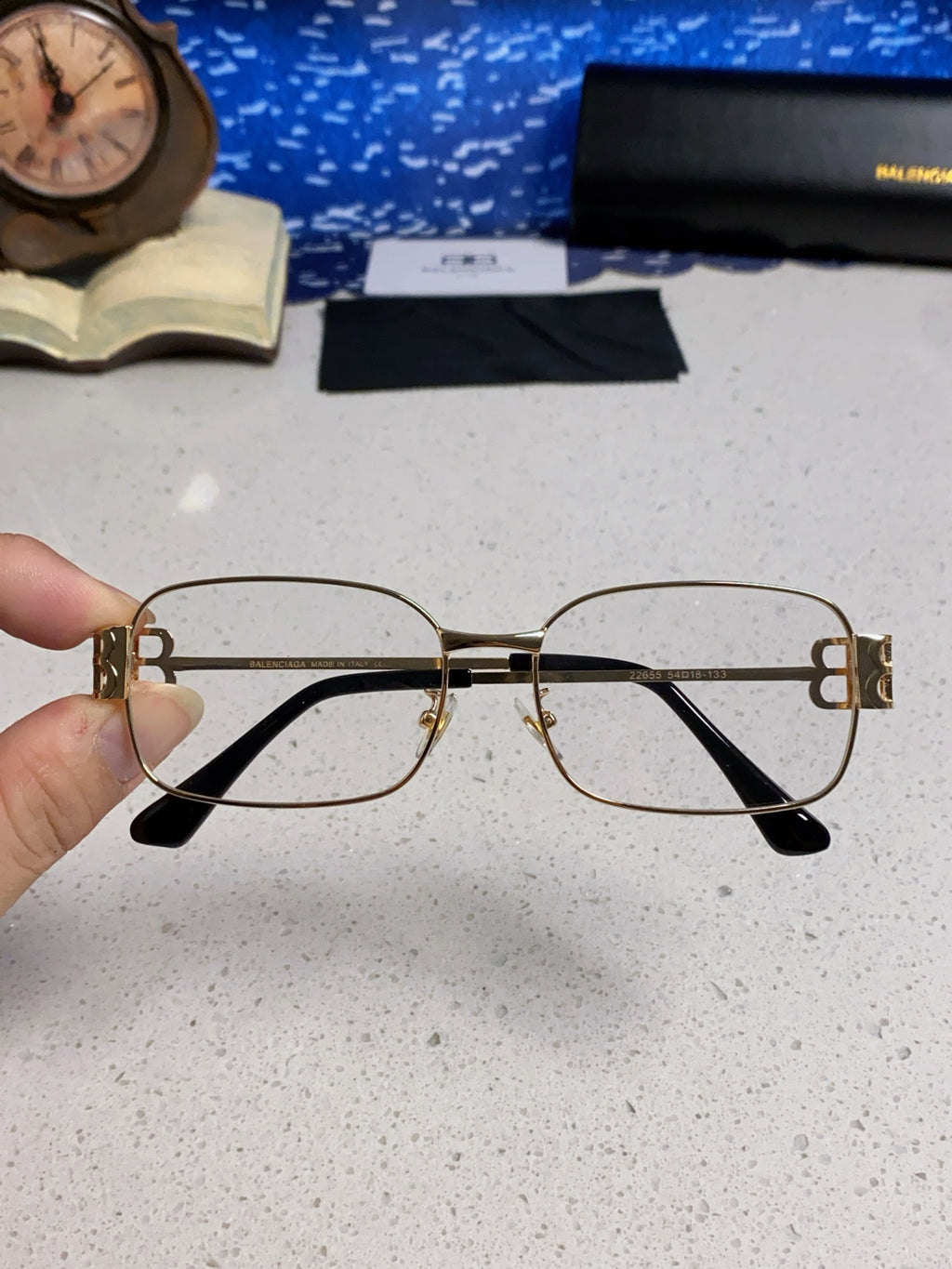 New metal retro box, refined gold wire rectangular gold and silver frame for men and women, can be paired with myopia glasses trend