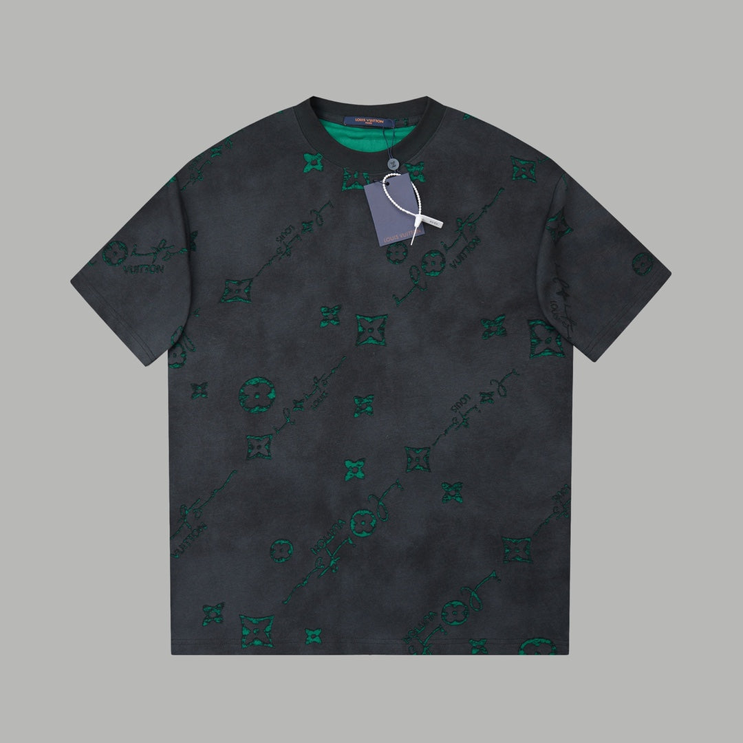 Classic logo burned jacquard short sleeved shirt