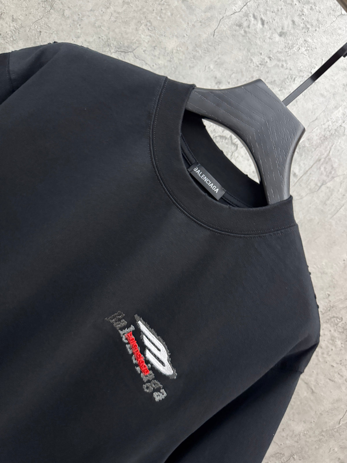 Stacked Embroidery 3D Stereoscopic Embroidery Short Sleeve