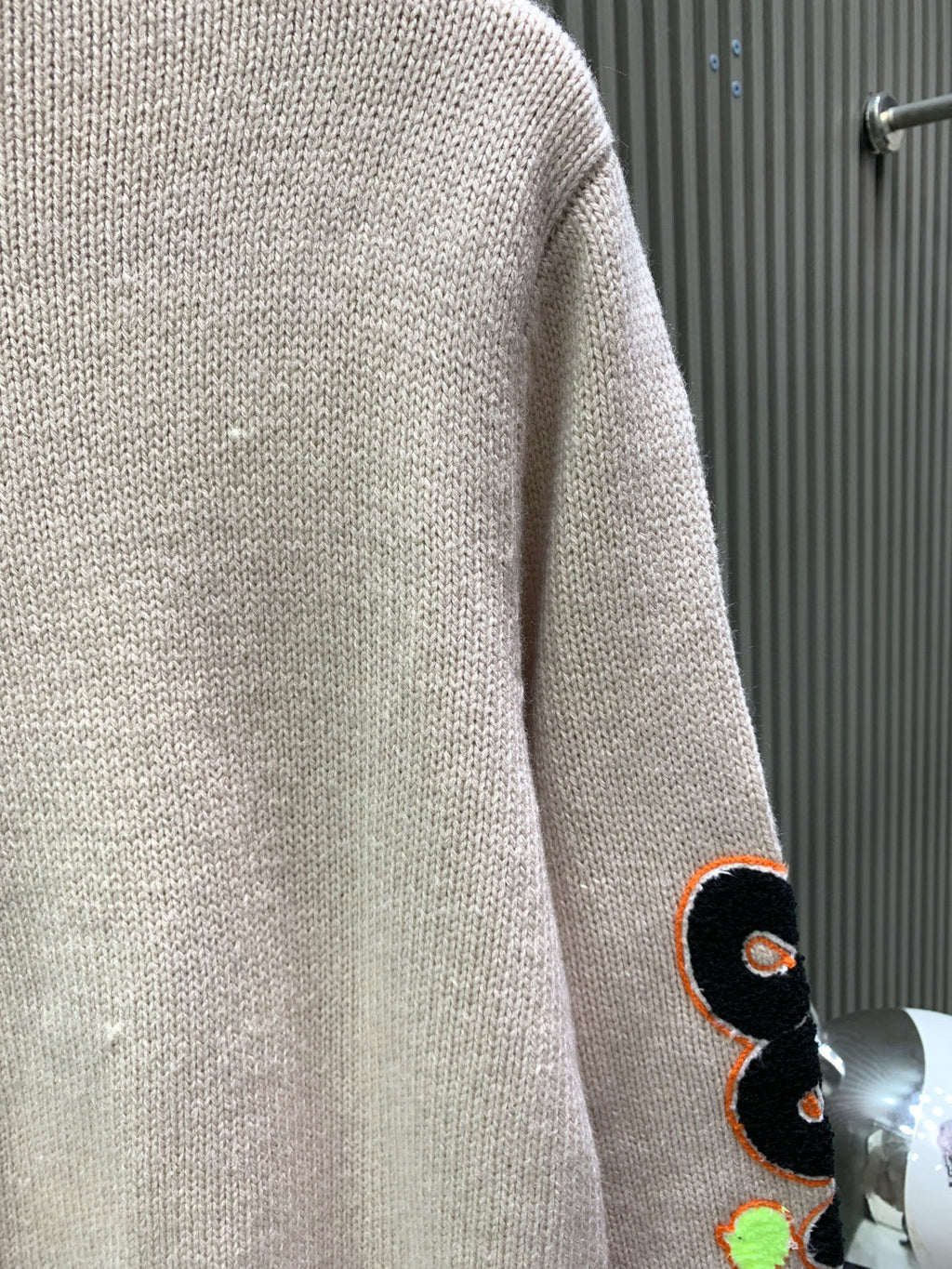 Sheep wool blended plain knitted sweater