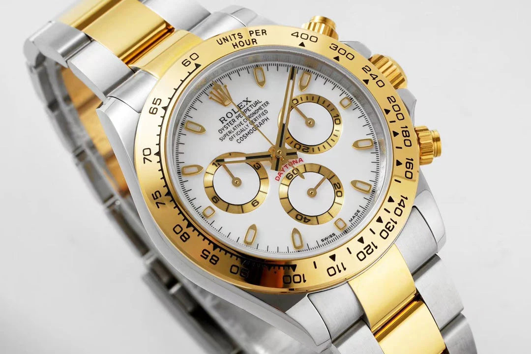 Chronograph -C-Factory -White Yellow- Silver 904L Steel- Automatic - 40mm