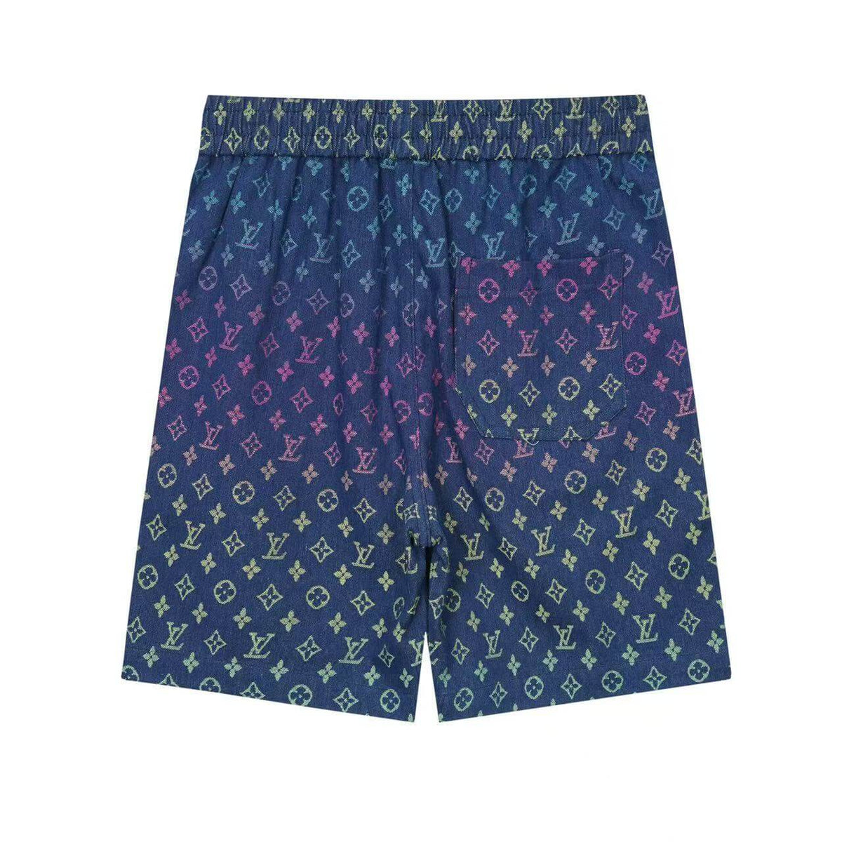 Gradient Denim Shorts