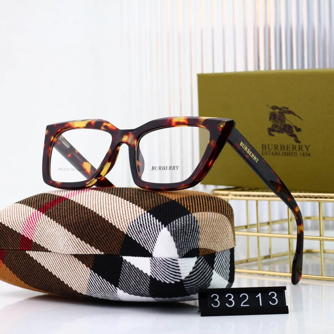 Checkered Frame Retro Glasses