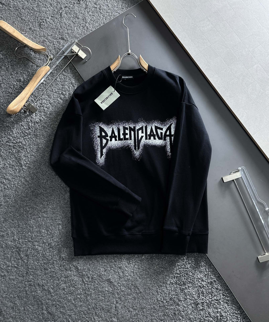 New printed pullover round neck hoodie