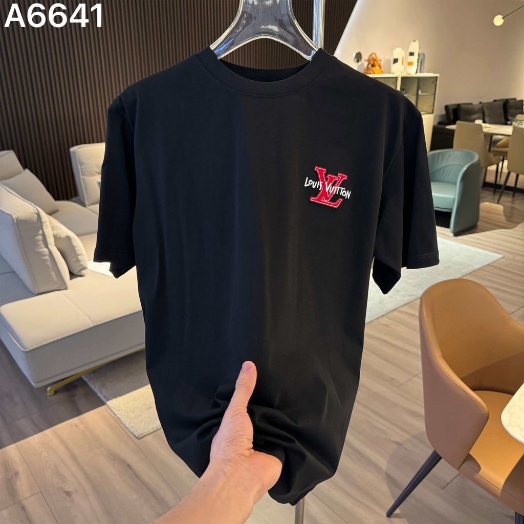 26ss new embroidery craft logo letter short sleeved shirt