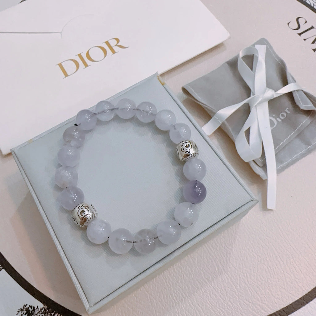 Multi element agate and Thai silver style bracelet